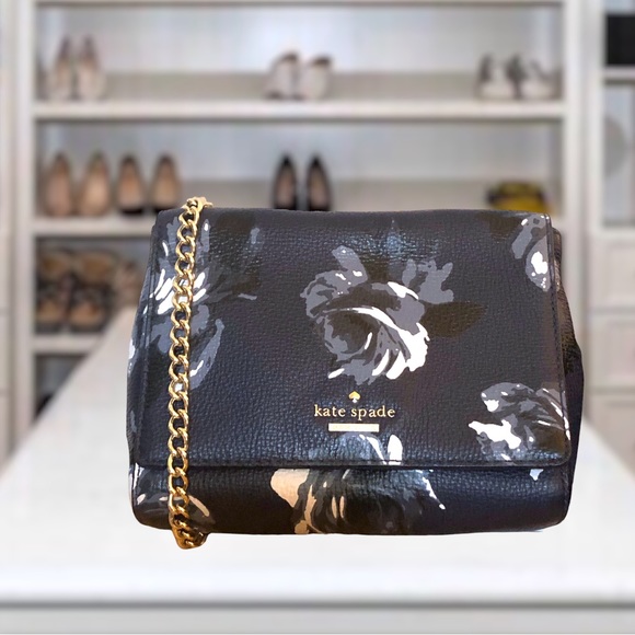 Kate Spade Briar Lane Night Rose Mini Emelyn Shoulder Bag Midnight Blue - Picture 14 of 16